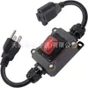 Amazon Enchufe Americano Estándar Cable de Conversión de Interruptor Impermeable Ip67 Cable de Extensión Americano 14Awg Interruptor en Línea 5-15