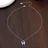 Nuevo Colgante de Mariposa Brillante Hejia Cadena para Clavícula Lujo Ligero Elegante Dinámico Collar Joyería Regalo de Cumpleaños Collar para Mujeres