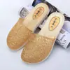 Zapatillas Sandalias de Casa Nuevas para Mujer Shanghai Juli Baotou Antideslizantes de Interior Zapatos Casuales de Baotou Transpirables de Cristal Verano