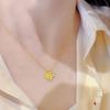 Tienda de Oro Mismo Estilo Oro Arena Flor de Cuatro Hojas Collar Hielo Triturado Moda Femenina Cadena de Cuello Lujo Ligero Regalo de Cumpleaños para Novia
