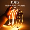 Tira de Luz Cob Ultrafina de 24V Empotrada en Ranura de Aluminio Autoadhesiva de Bajo Voltaje Tira de Luz Lineal Techo Led Luz Lineal Sin Luz Principal