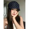 Gorra boina retro de estrella estilo coreano para mujer, boina visera de moda artística de verano, gorra de vendedor de periódicos versátil y estiliza el rostro