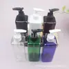Botella Cuadrada con Bomba de Clip de 280 ml, Botella con Bomba, Botella para Gel Antibacterial, Botella para Acondicionador, Botella para Shampoo, Botella para Limpiador Facial
