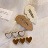 Novo Milk Curry Color Hairpin Side Clip Lado das mulheres Cute Hairpin Duckbill One-word Clip Bangs Clip Headwear Clip