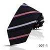 Corbata Rayada para Hombre Camisa Profesional de Negocios de Alta Gama Azul Azul Marino Anudada a Mano Corbata de 8cm Shengzhou Lista para Enviar
