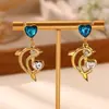 Brincos de Flor Estrela-do-mar Banhados a Ouro 18K Aço Inoxidável Usados Brincos de Temperamento Feminino Estilo Oceano Joias Transfronteiriças Venda por Atacado