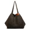 Lona com estampa de leopardo de grande capacidade casual 2024 distintivo moda nova bolsa de ombro portátil para mulheres