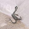 O anel de cobra de enrolar antigo temperamento europeu e americano estilo frio espírito hip hop anel de animal cobra comércio exterior e-commerce fornecimento