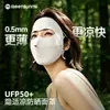 Mascarilla de Protección Solar Facial Completa para Mujer, Anti-UV, Máscara Parasol para Ciclismo de Verano, Protección Facial, Mascarilla Facial Transpirable de Seda de Hielo