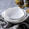 Plato de Ensalada de Cerámica de Color Sólido Creativo Cuenco con Forma de Cuatro Esquinas Cuadrado Plato para Verduras Plato Hondo Plato Pagoda Personalización