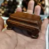 Talla de Boj Natural Artesanía de Madera Maciza Adorno Portátil de Mano para Hombres Unicornio de Llama