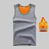 Chaleco de Vellón Dorado Otoño e Invierno para Hombre Chaleco Cálido de Terciopelo Plus Ropa Interior Cálida para Hombre Camiseta Base para Hombre