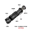 Lanterna Mini de Luz Roxa com Bateria de Longa Duração, LED Forte para Exterior, Zoom Telescópico, Lanterna Portátil de Liga de Alumínio