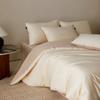 Juego de Cama de Cuatro Piezas de Color Sólido y Dos Tonos, Algodón Puro de Fibra Larga Xinjiang Clase A, Satinado 100% Algodón, Juego de Ropa de Cama para Cuatro Estaciones