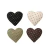 Ins estilo coreano tela de algodón lunares forma de corazón corazón de amor botón bolsa botón clip para el pelo diy accesorios para ropa sombrero