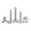 Tornillos de Acero Inoxidable 304 de Cabeza Plana, Tornillos de Cabeza Redonda de Apriete Manual, Tornillos Publicitarios Decorativos M4M5M6
