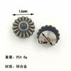 Tornillos para Zuecos con Pedrería Turquesa, Accesorios Metálicos DIY para Zapatos, Tachuelas para Pantuflas, Elementos de Moda