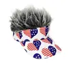 Gorra para Peluca Artificial de Amazon Transfronteriza Gorra Conmemorativa del 250 Aniversario de la Bandera Estadounidense Gorra de Béisbol Protector Solar de Moda Personalizado