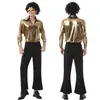 Disfraz de Pareja Cos Disco Hip-Hop Cantante Adulto para Halloween Performance de Baile Disfraz de Performance Retro de los 80