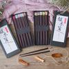 Palillos de madera creativos japoneses para uñas, 5 pares de palillos, juego de vajilla combinado, regalos al por mayor, se puede grabar el logotipo
