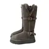 Primer Encuentro Ji Dos Usos Botas de Nieve Mujer 2026 Nuevo Invierno Suela Gruesa Más Terciopelo Engrosado Versátil Zapatos de Algodón Cálidos Nieve Algodón