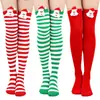 Vendas Domésticas Transfronteiriças Meias Listradas do Papai Noel Boneca Meia Alta Acima do Joelho Estilo Japonês Fofas Cosplay Meias de Feriado