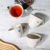 Caneca Amor Personalizada Cor Sob Esmalte Padrão Martelado Em Relevo Xícara de Cerâmica Boca Larga Conjunto de Xícaras Grandes para Café da Manhã