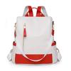 Mochila de Cuero Suave con Patrón de Lichi de PU, Gran Capacidad, Ligera para Mujer, Bolso de Viaje, Bolso de Hombro de Lujo Ligero Francés, Mochila Sencilla