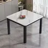 Mesa de Comedor Silla para Apartamento Pequeño Moderna Simple Cuadrada para Comedor Mesa de Vidrio Templado Juego de Mesa y Sillas