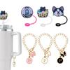 Serie Xiao Mao tapa de pajita stanley traje de cadena de 26 letras etsystanley accesorios para taza con cadena taza succión