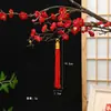 Sombrero Dorado de Año Nuevo Colgante de Borla Doble Pez Accesorio Pequeño, Decoración Colgante Festiva Roja para el Festival de Primavera, Adorno de Borla de Año Nuevo