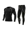 Traje esportivo justo, alta elasticidade, secagem rápida, respirável, absorve o suor, não aperta, corte slim 3D, camada base amiga da pele, camada base justa para atividades ao ar livre