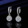 Aretes de moissanita de simulación de transmisión en vivo para mujer, amor ins, plata esterlina S925, circonita, aretes de moissanita de seis garras, aretes