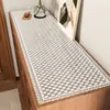 Tapete transparente de encaje para mesa lateral, mantel de vidrio suave de PVC para mueble de TV, tapete de alta gama de lujo ligero para encimera de zapatero