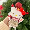 Nuevo Llavero de Peluche Original Hello Kitty Invierno Nuevo Conjunto Cálido Colgante de Bolsa de Regalo Gato Kt