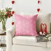 Funda de Almohada Roja Transfronteriza para el Día de San Valentín con Letras y Corazones, Almohada Festiva, Cojín para Cabecera, Cojín para Sofá, Dormitorio, Sala de Estar