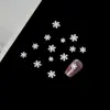 Decorações de Arte para Unhas em Resina Floco de Neve Natal Branco Inverno Hexagonal Flocos de Neve Simulados Planos Acessórios Mistos para Unhas