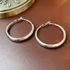 Aretes de Aro de Aguja de Plata Moda Simple Europea y Americana Aretes de Gama Alta Aretes de Aro Estilo Metal Lujo Accesible Venta al por Mayor