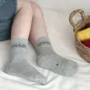 Calcetines Nuevos de Otoño/Invierno Miss Sun para Niños, Calcetines de Media Pantorrilla Modernos para Niños y Niñas, Estilo Coreano, Rayados, Dibujos Animados, Lindos Calcetines de Algodón