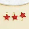 Pingente Estrela de Cinco Pontas Dupla Face de Aço Inoxidável Pequeno Charme Materiais para Brinco Chaveiro Joia Acessório DIY Feito à Mão