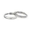 Anillo de Pareja Time Gap, un Par de Anillos Nicho Estilo Ins para Hombre y Mujer, Anillo Abierto de Moda Beso Puente Suspiro