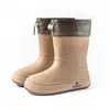 Japón y Corea del Sur Botas de Lluvia Transfronterizas para Mujer Lindas Botas de Agua de Caña Media Zapatos de Goma para Estudiante Botas de Agua Antideslizantes Botas de Lluvia Impermeables Biseladas Impermeables