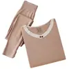 Ropa Interior Térmica Adelgazante Sin Costuras Nueva 2026 para Mujer, Conjunto Delgado de Top y Pantalones Calentados para Otoño e Invierno, Disponible al por Mayor