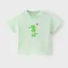 Camiseta de manga corta para bebé y niño pequeño, camiseta de verano fina para niños, camiseta de manga raglán, manga corta de algodón puro para bebé de verano