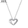 Collar de Perlas Versátil Francés de Plata Esterlina S925 Colgante de Amor para Mujer Estilo Similar a Caperucita Roja Libro Cadena de Clavícula de Alta Gama Joyería