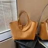 Bolso tote grande de comercio exterior transfronterizo, bolso de hombro versátil con patrón tejido vintage, bolso de mano de gran capacidad para el trabajo y los desplazamientos