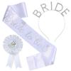 Moda europea y americana aleación letra taladro caliente correa de hombro diadema encaje insignia rhinestone Novia por ser cinta etiqueta