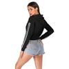 Amazon Ropa de Mujer Transfronteriza Europea y Americana 2024 Otoño Sudadera Casual Básica de Manga Larga con Capucha de Color Puro para Mujer Estilo Corto