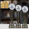 Certificado de Honor IncluidoTrofeo de Cristal de Voleibol Personalizado Recuerdo de Metal para Equipos de Competición de Voleibol Aéreo