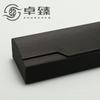 Lote de fábrica veta de madera mercerizado estuche para gafas hecho a mano abatible anti-presión óptico liso miopía presbicia estuche para gafas LOGO imprimible